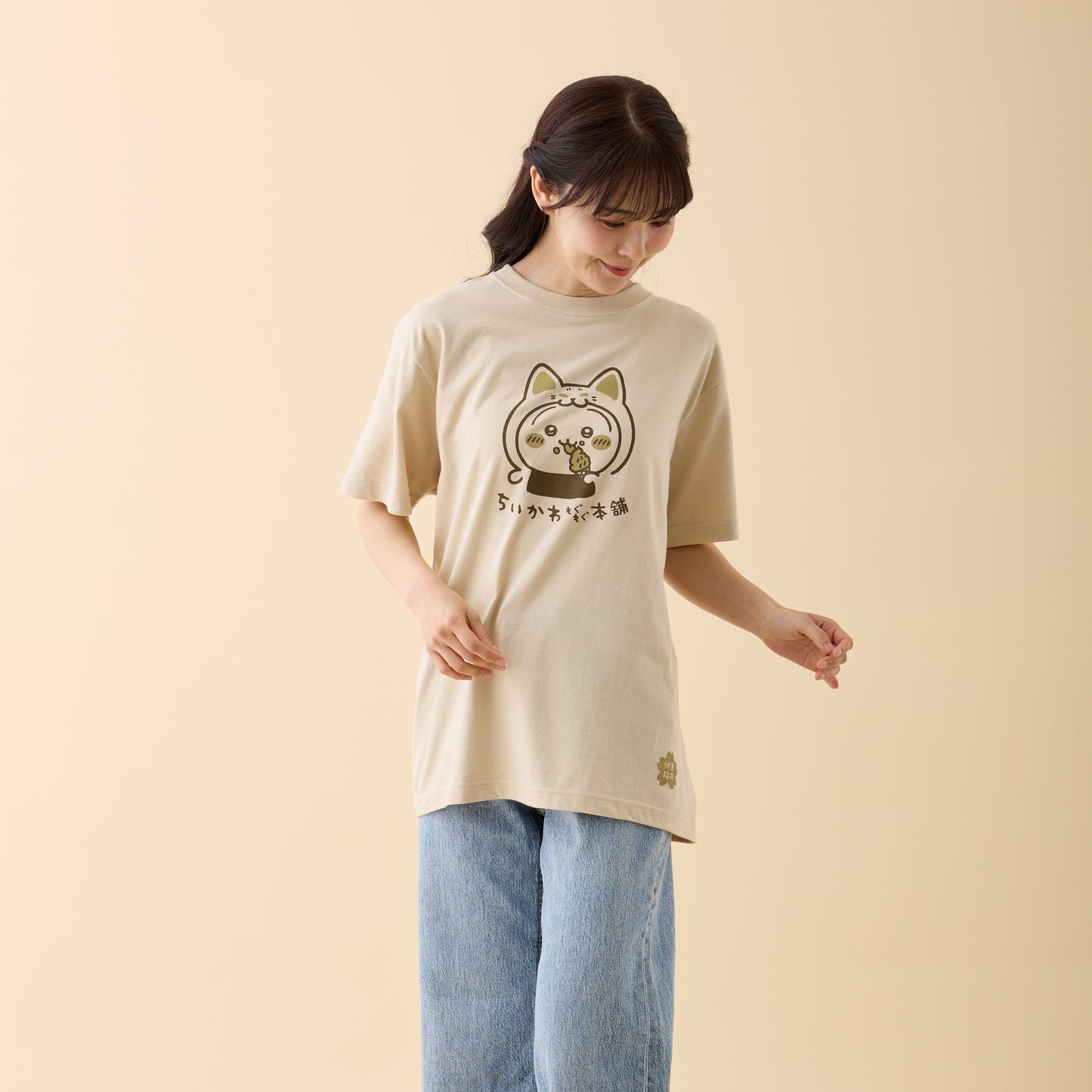 伏見店限定 Tシャツ 伏見稲荷な うさぎ サンドベージュ XL