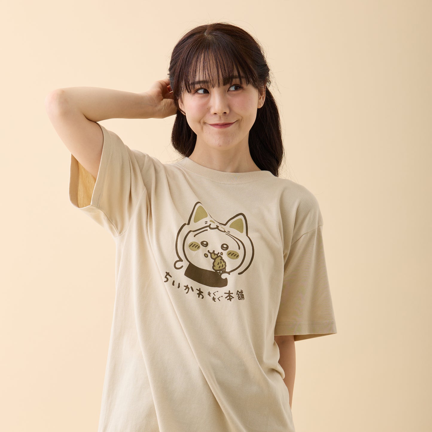 伏見店限定 Tシャツ 伏見稲荷な うさぎ サンドベージュ XL