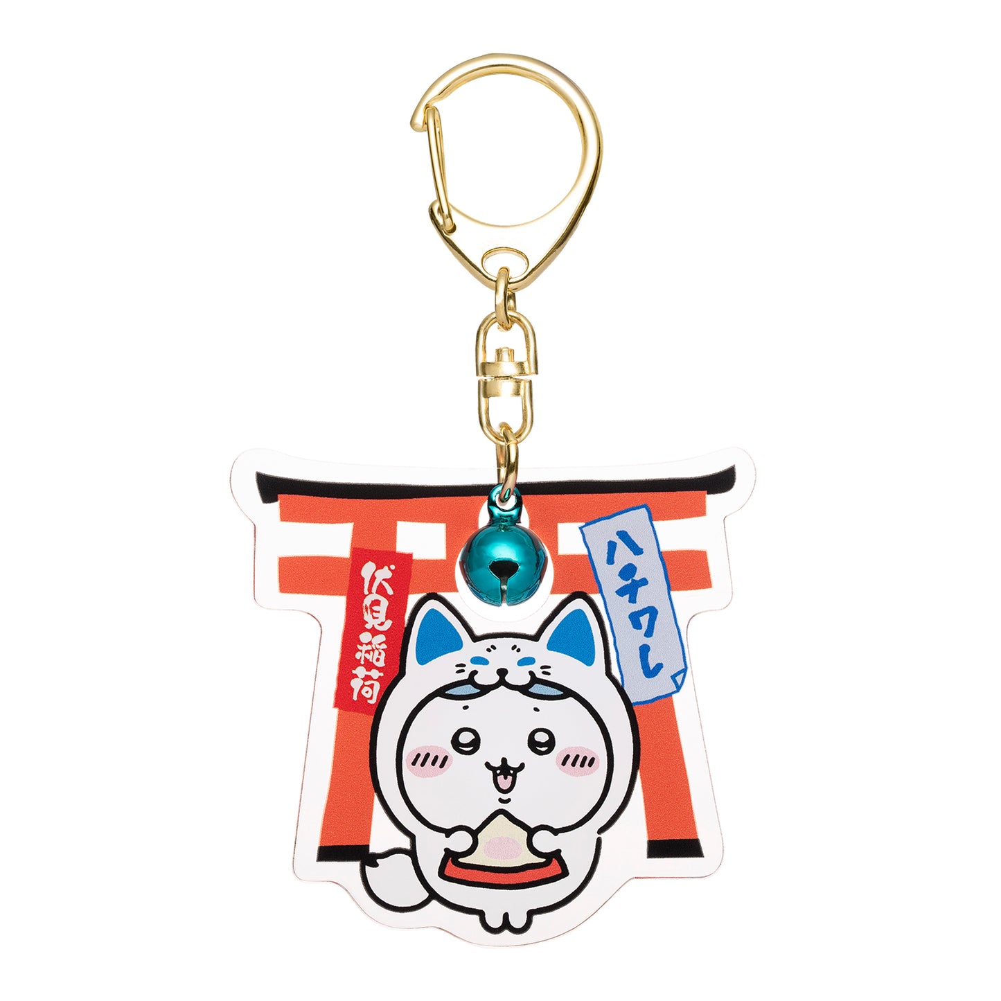 伏見店限定 鈴付きアクリルキーホルダー (稲荷なハチワレ)