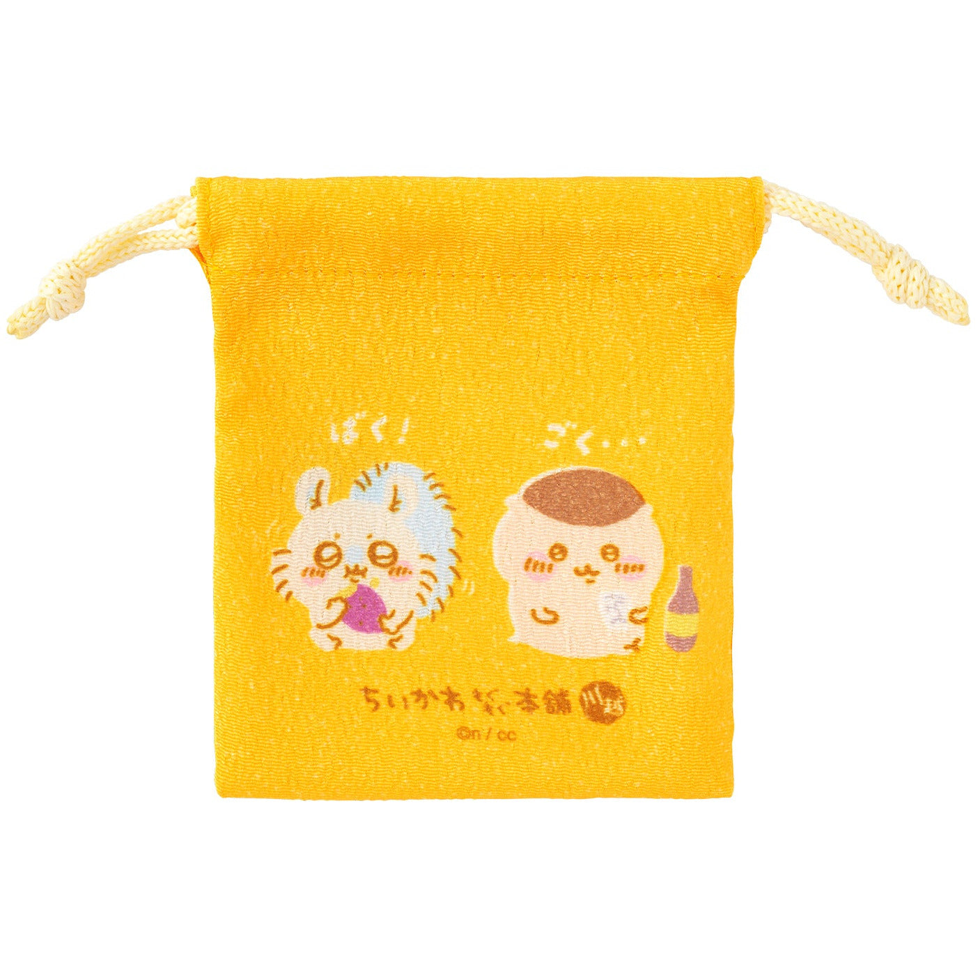 ちいかわもぐもぐ本舗 トレーディングちりめん風ミニ巾着 全8種 おいも 背面