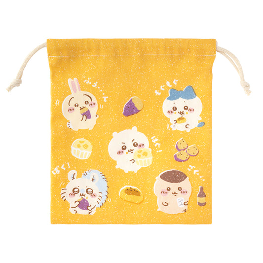 ちいかわもぐもぐ本舗 川越店限定 ほどよいサイズの巾着 おいも 正面