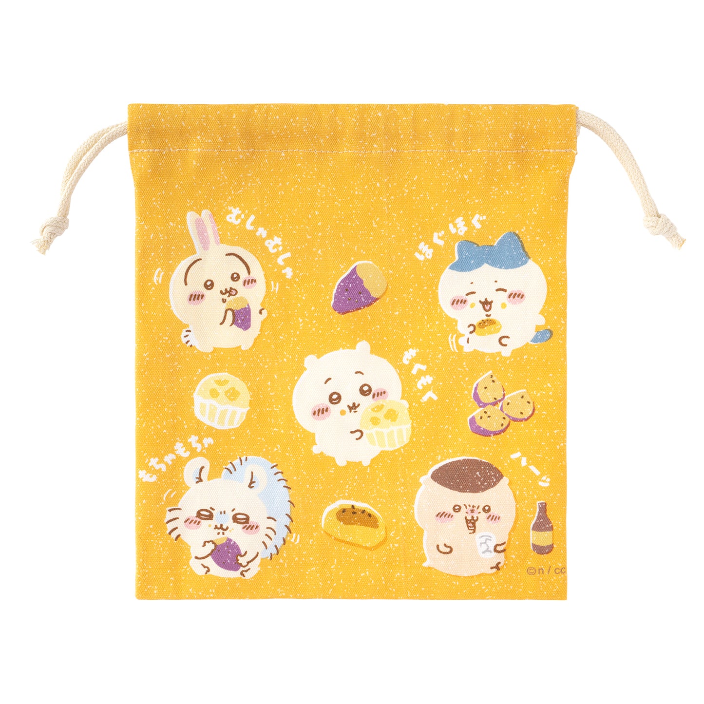 ちいかわもぐもぐ本舗 川越店限定 ほどよいサイズの巾着 おいも 背面