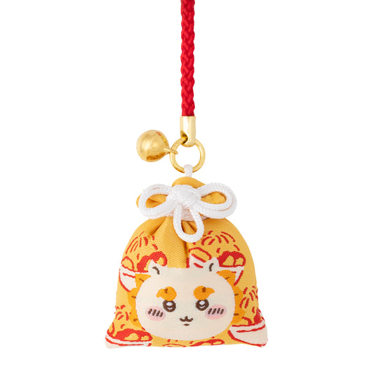 ちいかわもぐもぐ本舗 川越店限定 鈴付きぷっくりミニお守り シーサー 正面 拡大