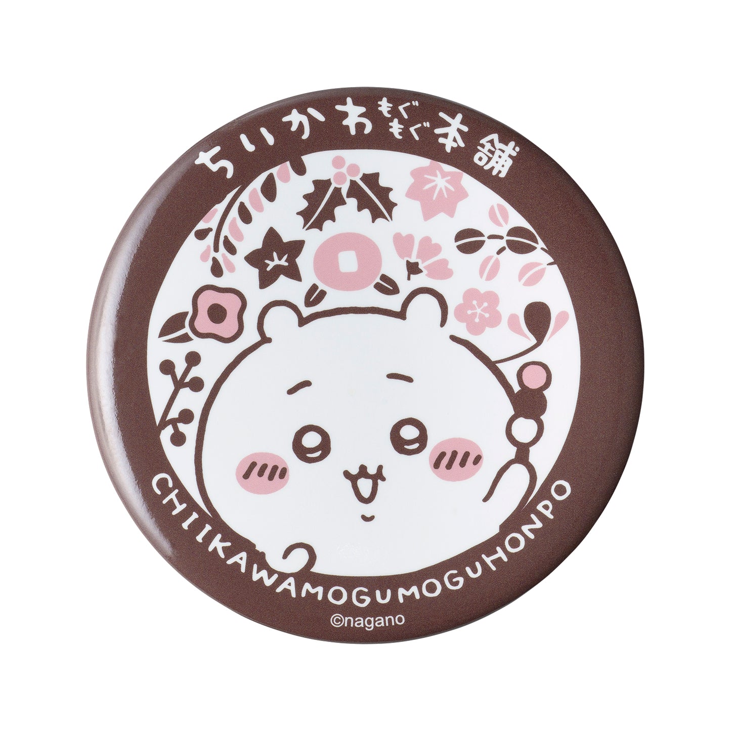 ちいかわ もぐもぐ本舗 大きめ缶バッジ (ロゴ)