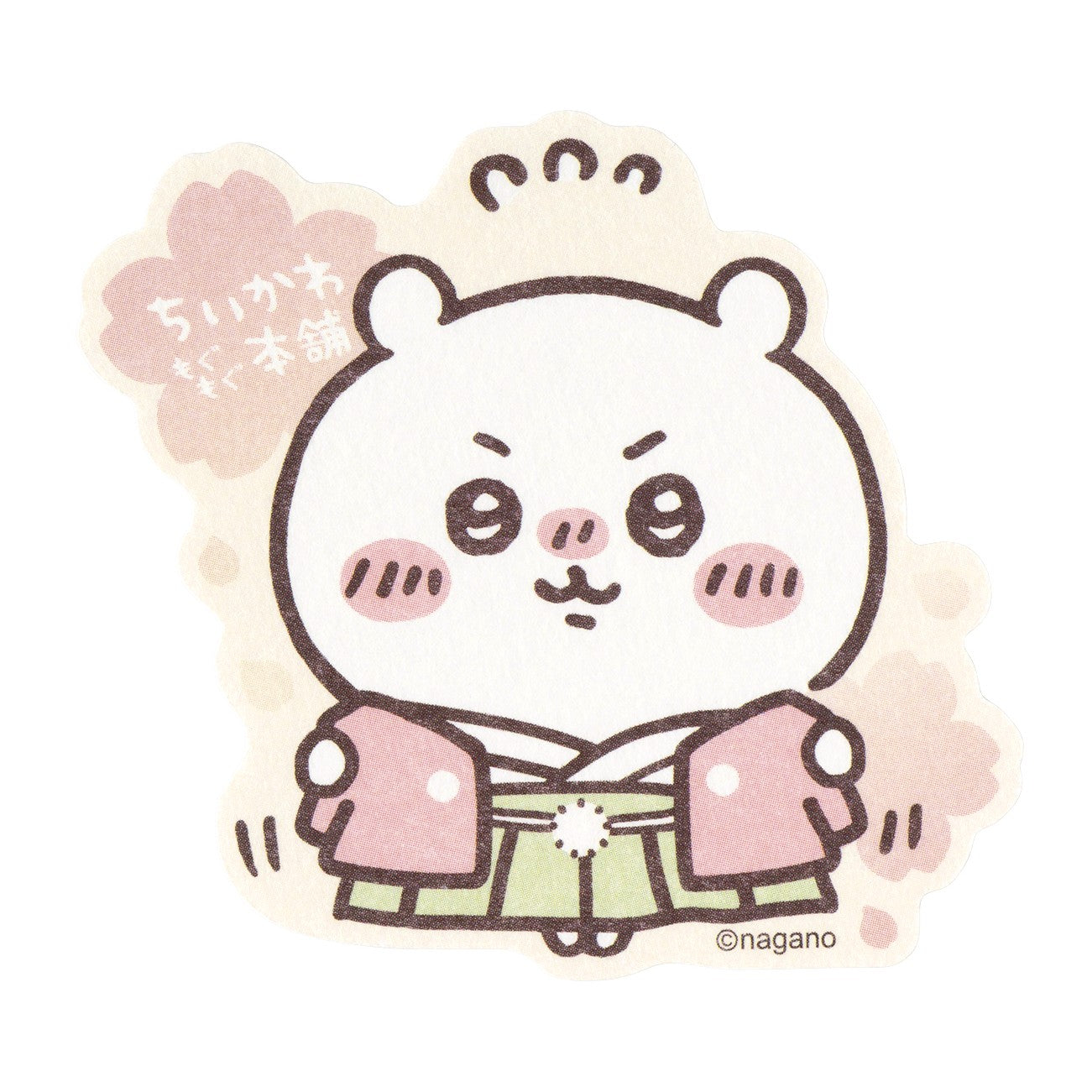 ちいかわ もぐもぐ本舗 スマホに貼れるサイズの和紙ステッカー (和装なちいかわ)