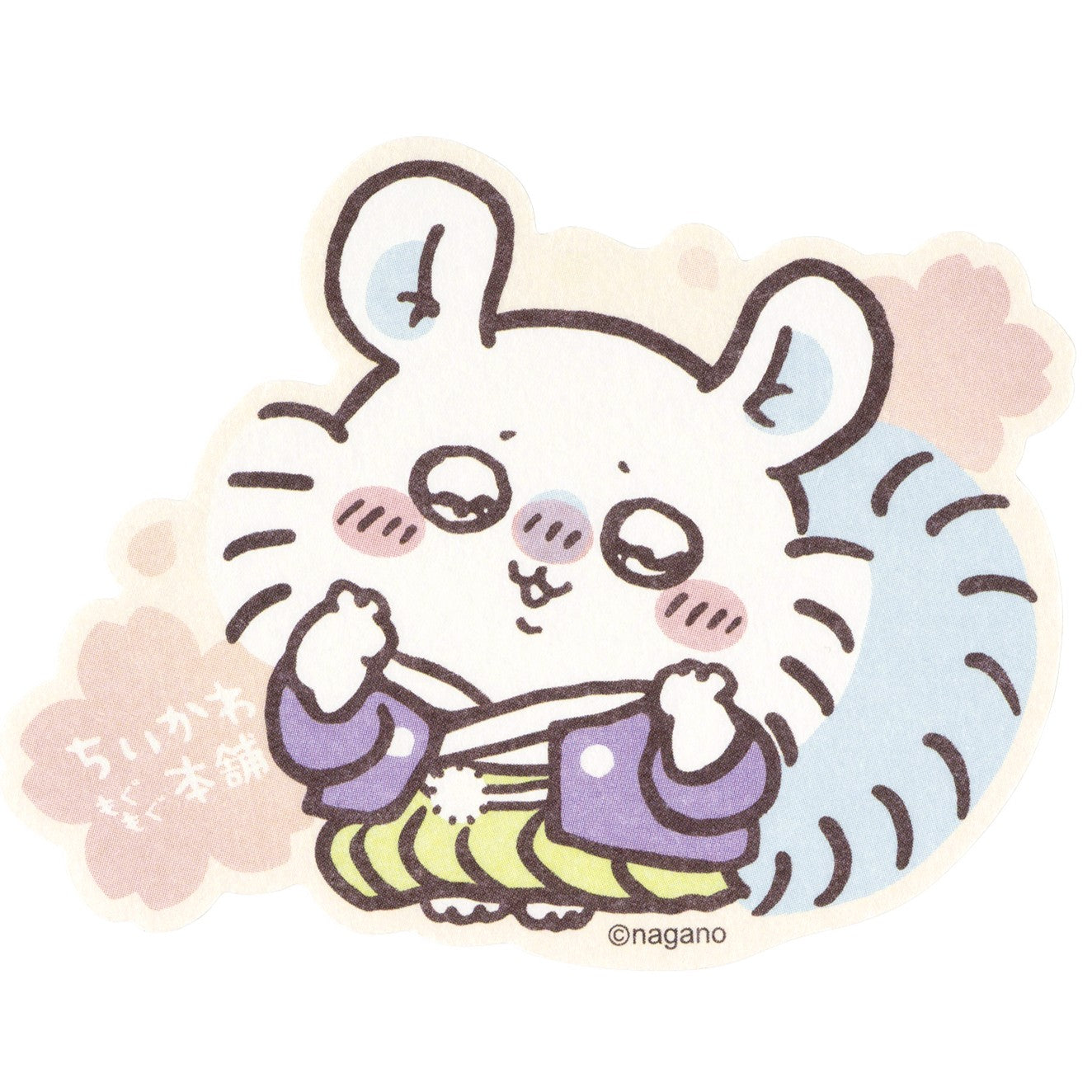 ちいかわ もぐもぐ本舗 スマホに貼れるサイズの和紙ステッカー (和装なモモンガ)