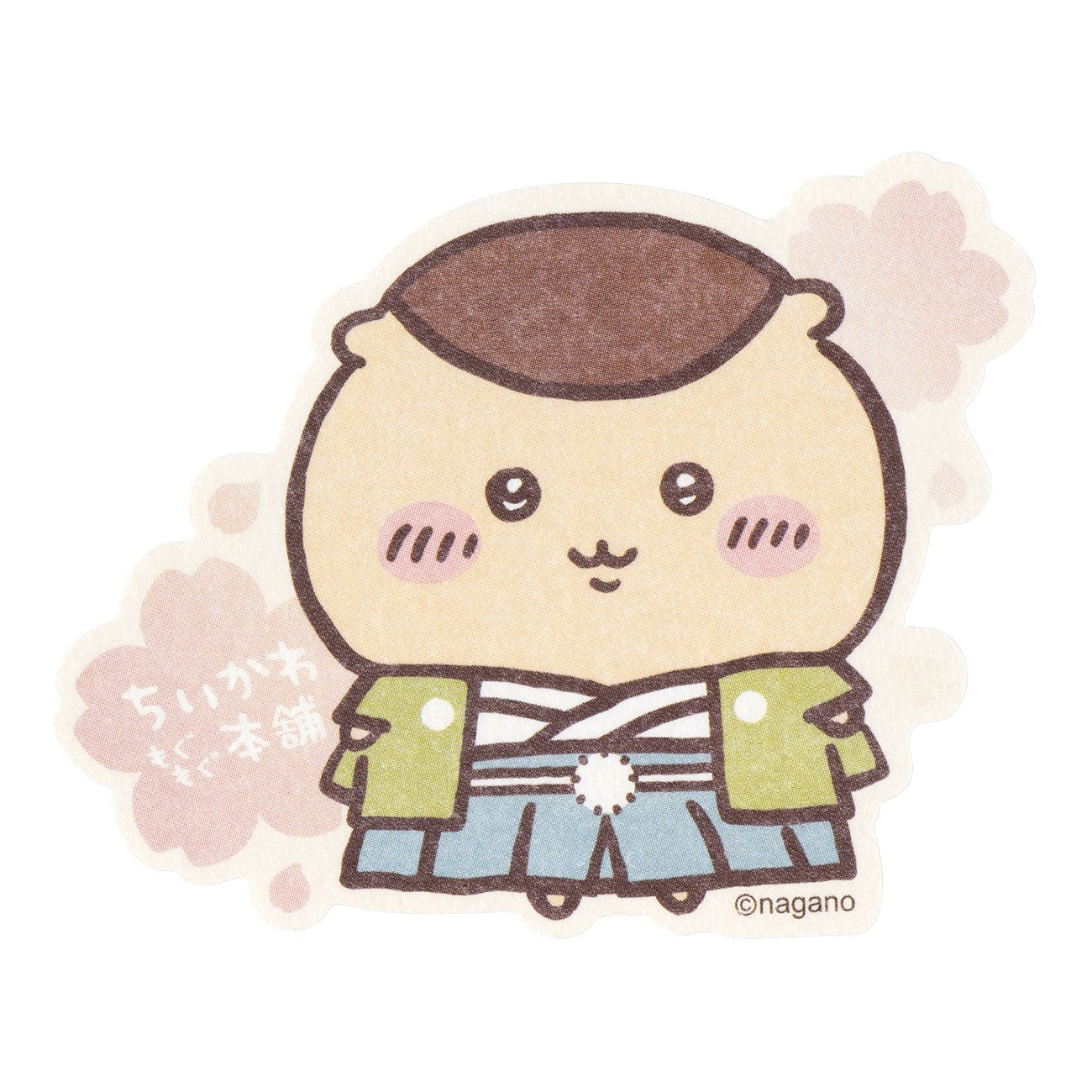 ちいかわ もぐもぐ本舗 スマホに貼れるサイズの和紙ステッカー (和装なくりまんじゅう)