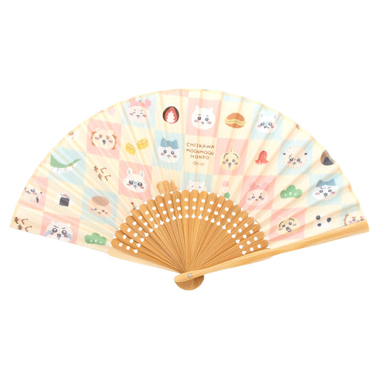 ちいかわもぐもぐ本舗 扇子 もぐもぐ市松 末広