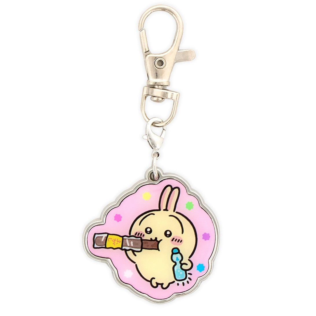 ちいかわもぐもぐ本舗 川越店限定 メタルチャーム キーホルダー お菓子 うさぎ