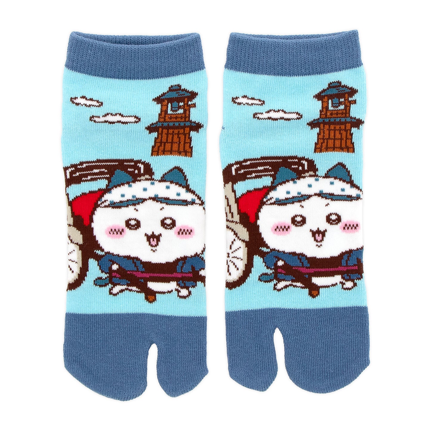 ちいかわもぐもぐ本舗 川越店限定 足袋ソックス 人力車 ハチワレ 正面