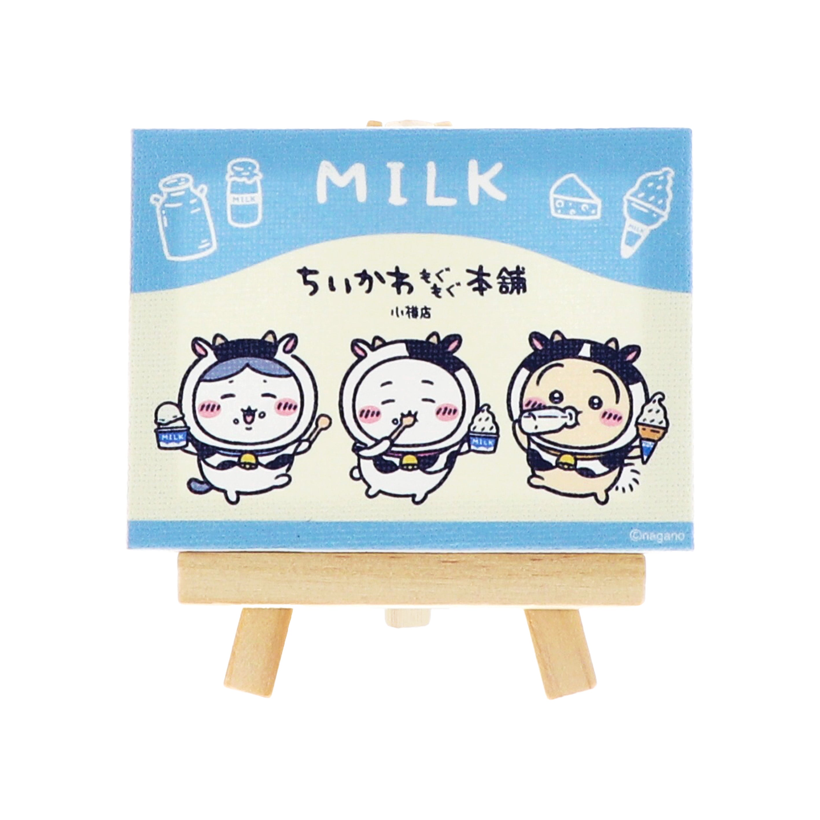 公式】ちいかわもぐもぐ本舗 小樽店限定 ミニキャンバス マグネット 牛さん