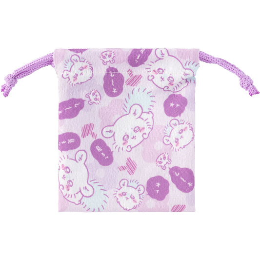 ちいかわもぐもぐ本舗 トレーディングちりめん風ミニ巾着 全8種 モモンガ オ～？ 正面