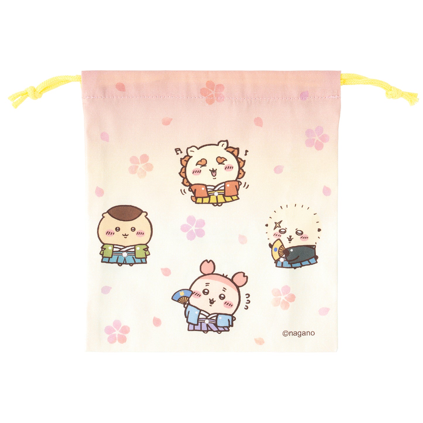 ちいかわ もぐもぐ本舗 和装なみんなのほどよいサイズの巾着