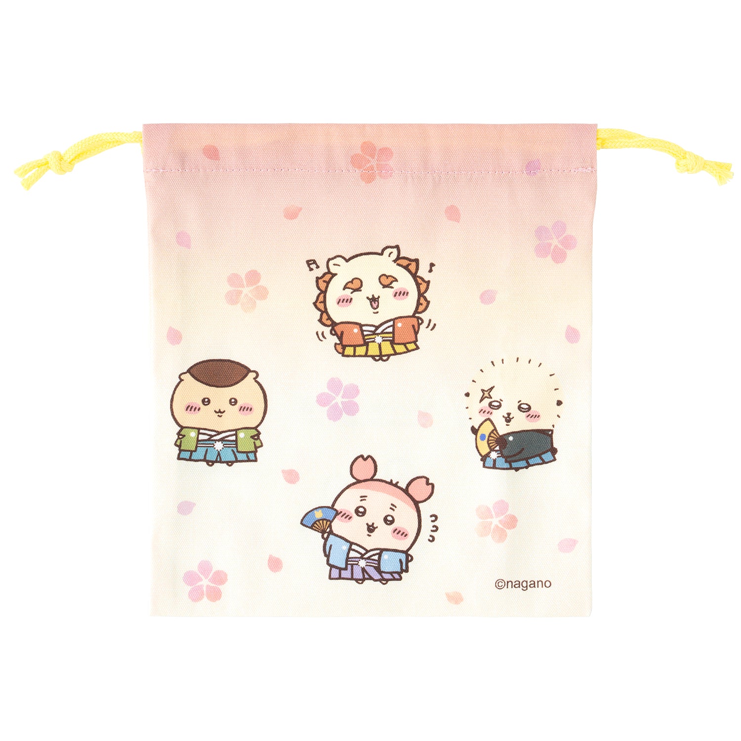 ちいかわ もぐもぐ本舗 和装なみんなのほどよいサイズの巾着
