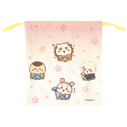 ちいかわ もぐもぐ本舗 和装なみんなのほどよいサイズの巾着