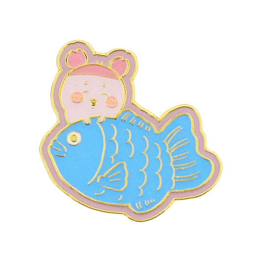 【公式】ちいかわもぐもぐ本舗 川越店限定 コレクション ピンバッジ鯛だらけな古本屋