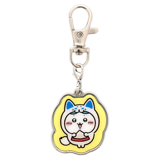 伏見店限定 メタルチャーム キーホルダー きつね ハチワレ