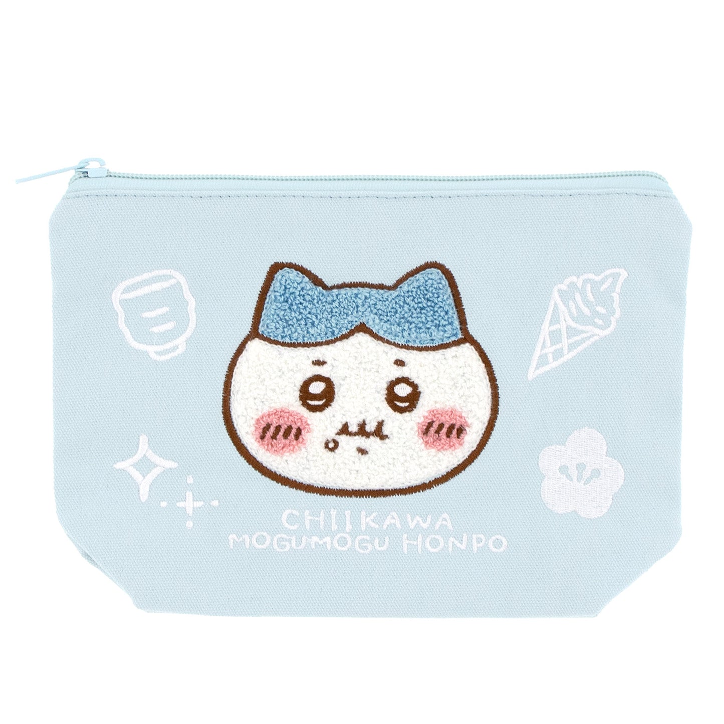 さがら刺繡ポーチ ハチワレ