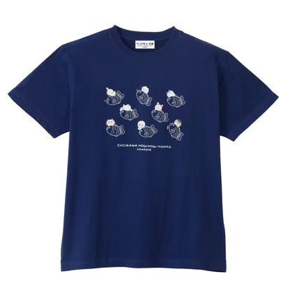 ちいかわもぐもぐ本舗 川越Tシャツ鯛だらけインディゴ