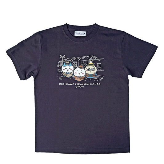 【公式】ちいかわもぐもぐ本舗 小樽店限定 Tシャツ小樽運河ネイビー