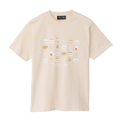 Ｔシャツ 和柄文様サンドベージュ XＬ