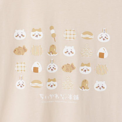 Ｔシャツ 和柄文様サンドベージュ XＬ