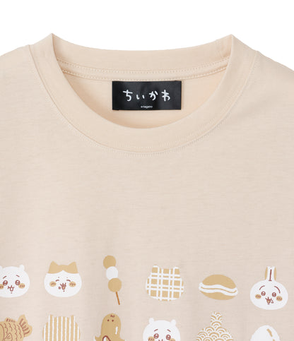 Ｔシャツ 和柄文様サンドベージュ XＬ